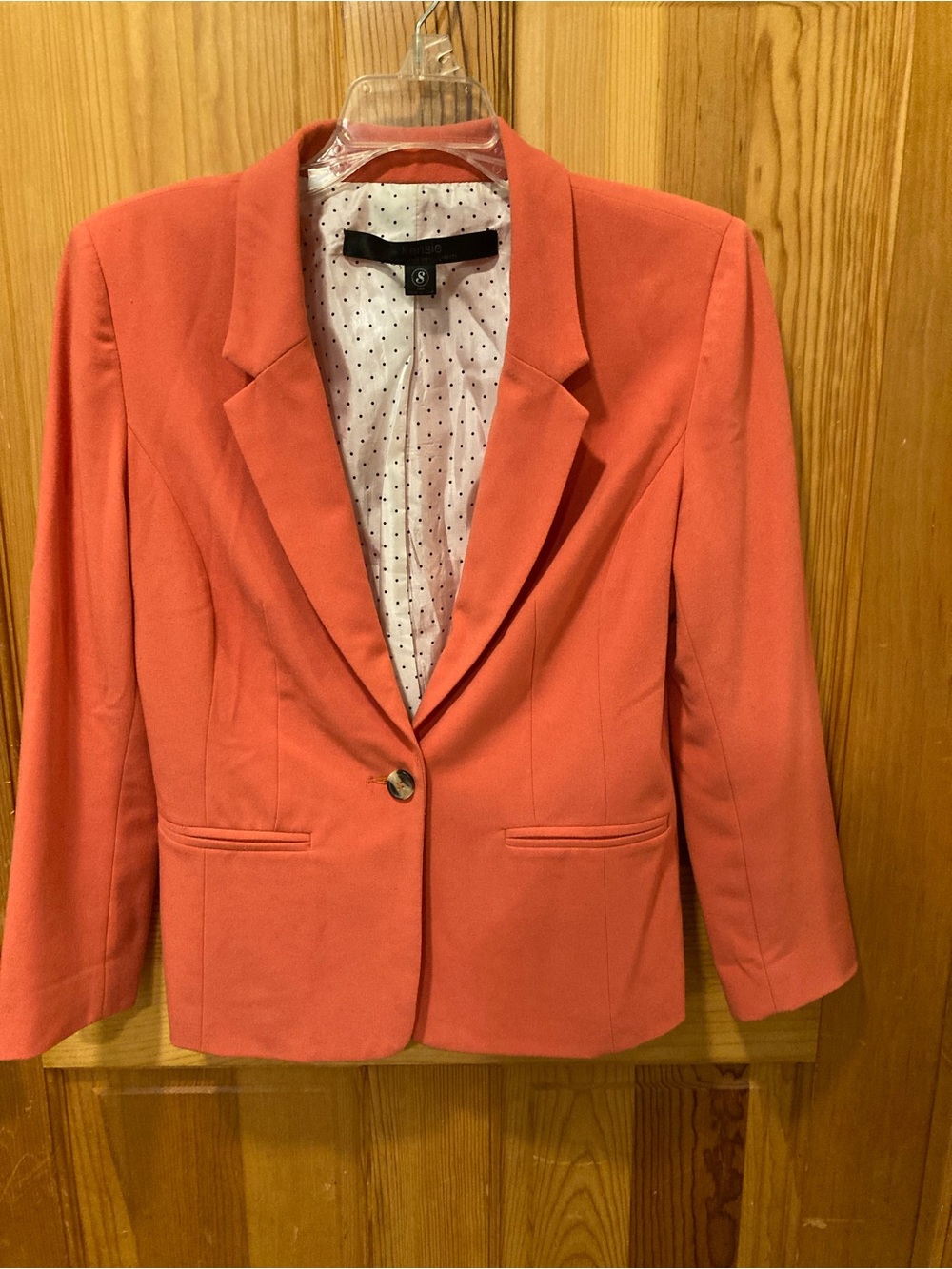 Kensie Coral Single-Button Blazer